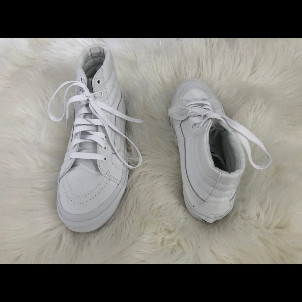Old skool white vans